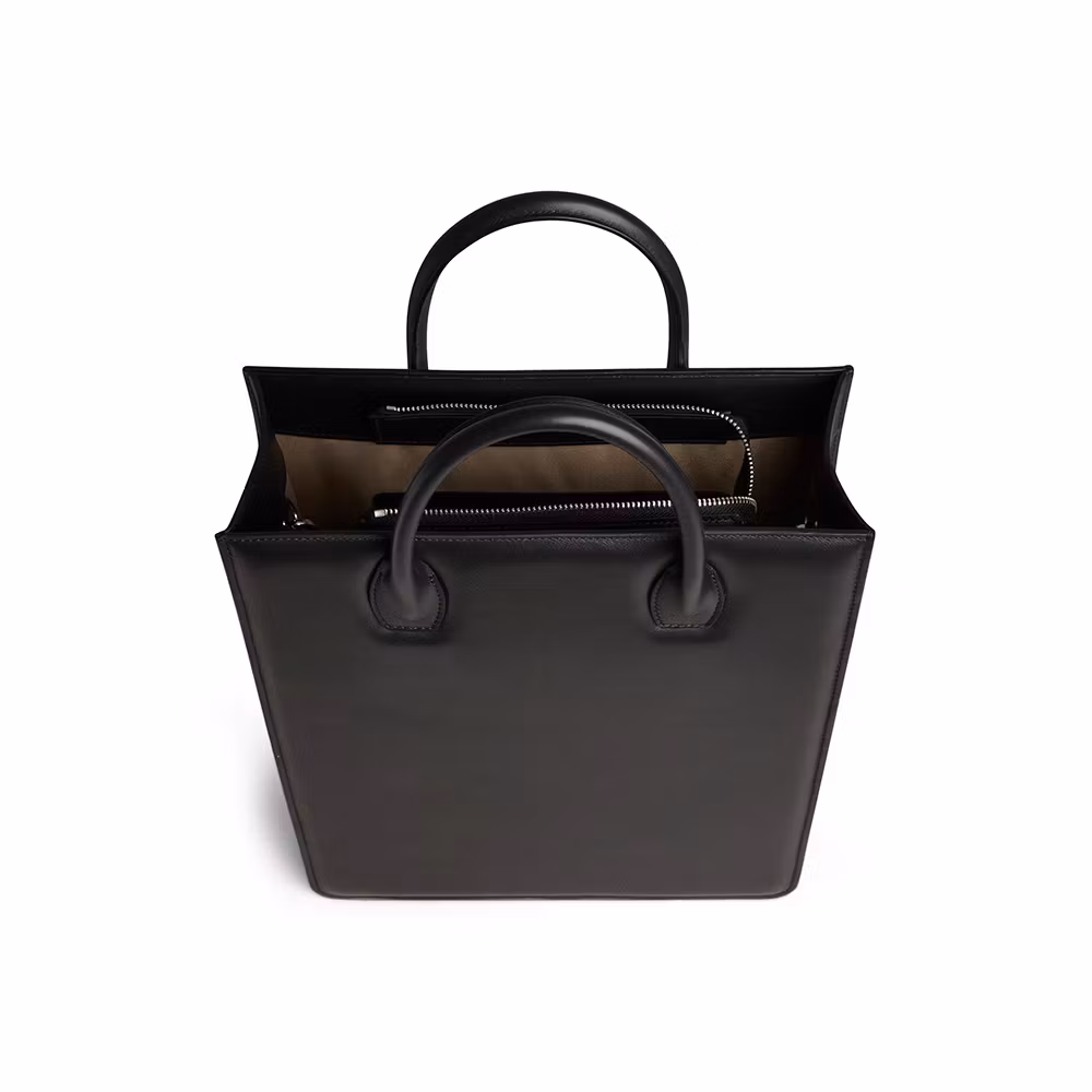 Insidan av tote bag No 1 med två fack och bomullsfoder