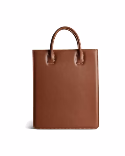 TOTE BAG No 1 Zip - leather tote brown tan