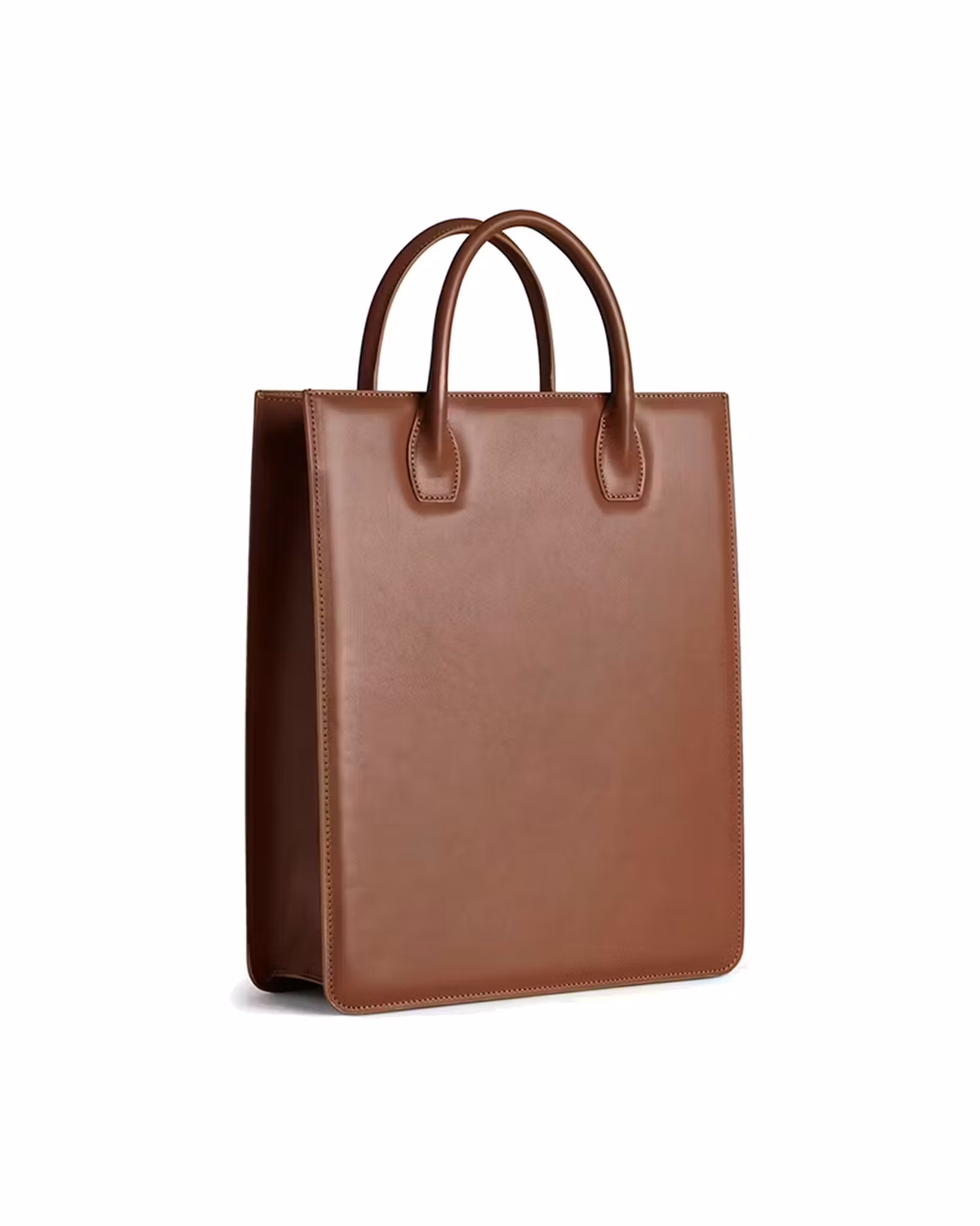 TOTE BAG No 1 Zip – tote bag i skinn, brun
