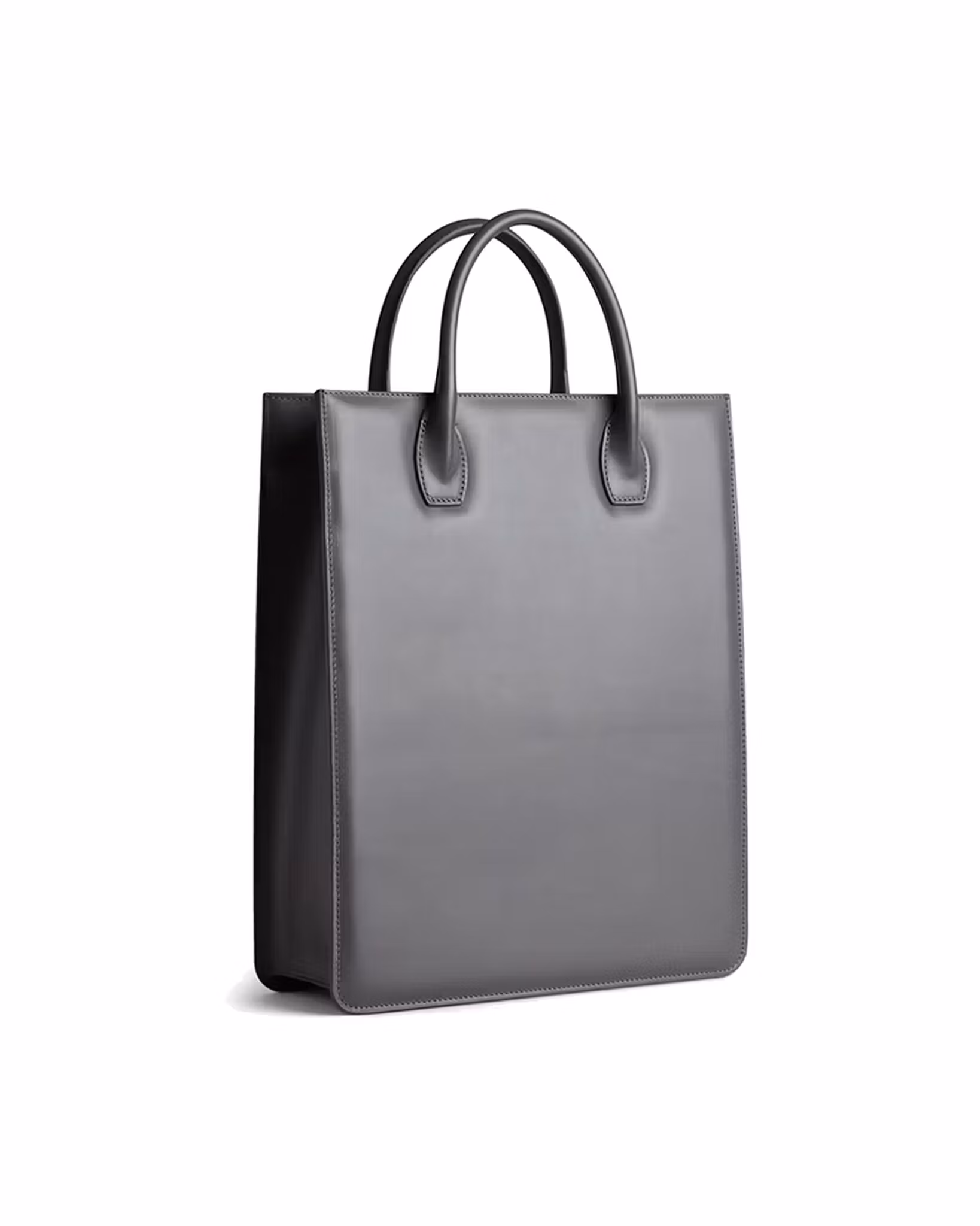 TOTE BAG No 1 Zip – tote bag i skinn, grå - No 1 | ANTON ALICE