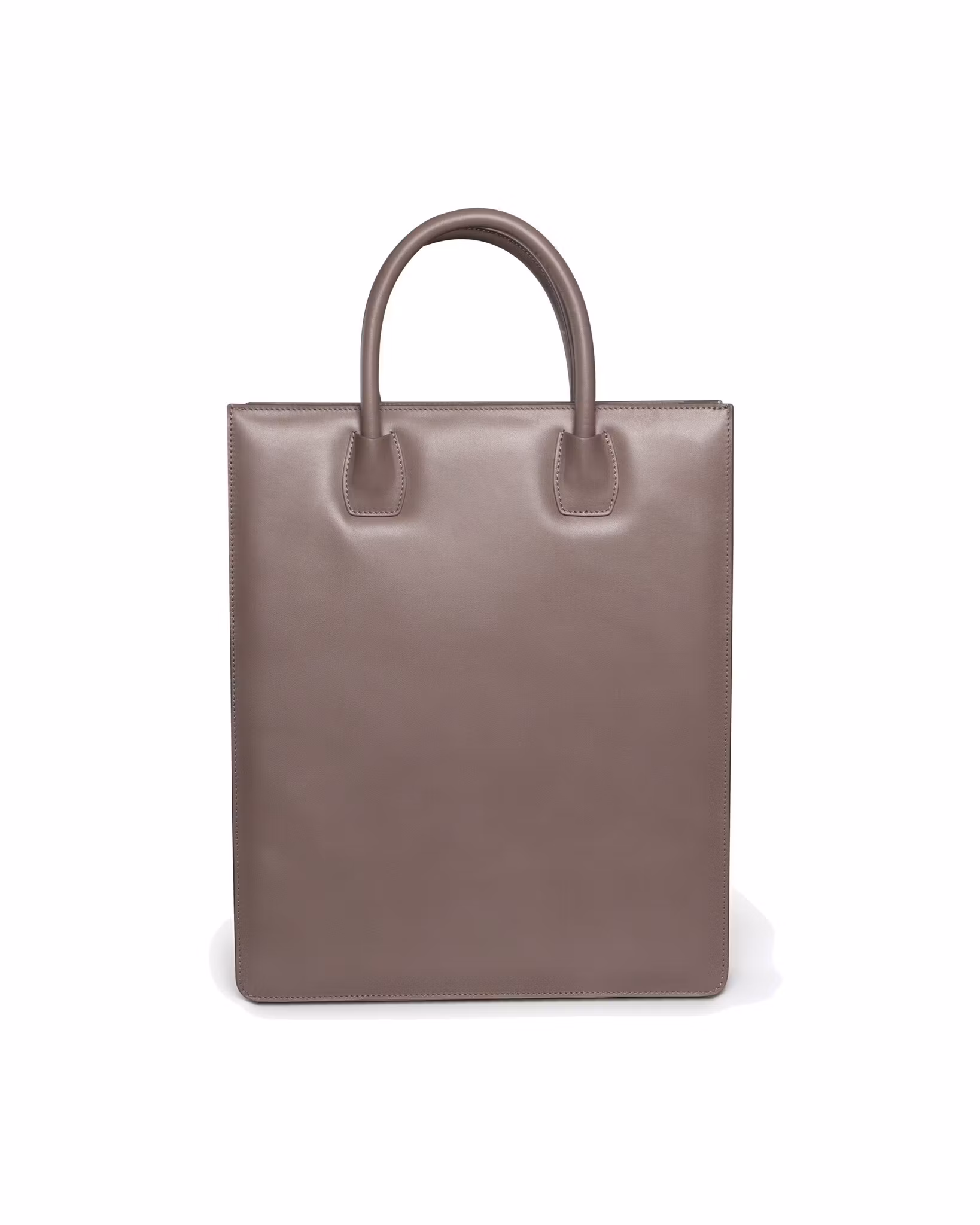 ANTON ALICE Tote Bag No 1 structured leather tote in taupe, front view