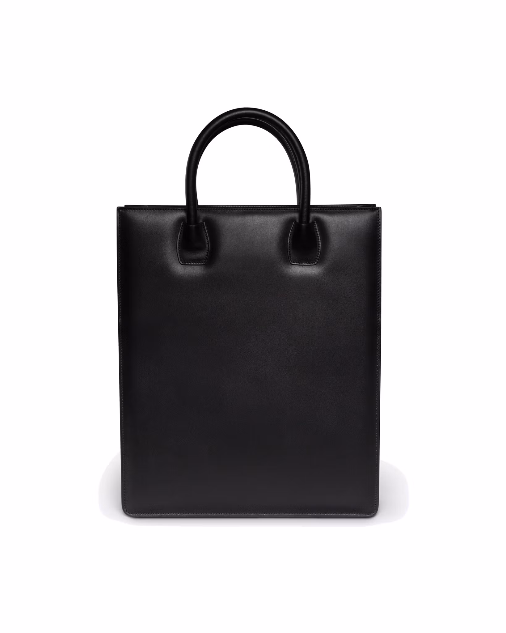 ANTON ALICE Tote Bag No 1 structured leather tote in black, front view