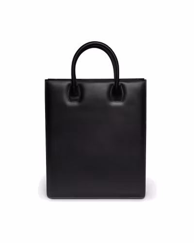 TOTE BAG No 1 – structured leather tote, black