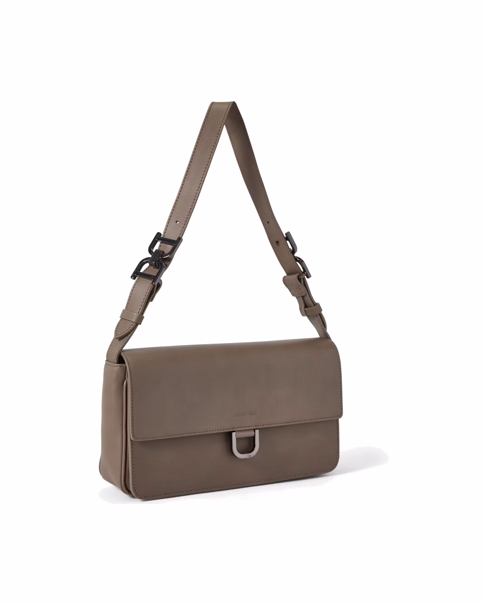 BAG No 10 Medium handväska i läder, taupe brungrå