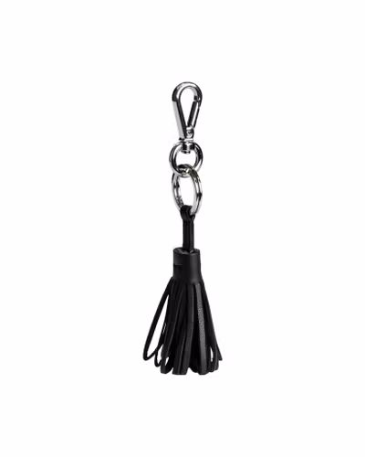 KEYRING - leather, black