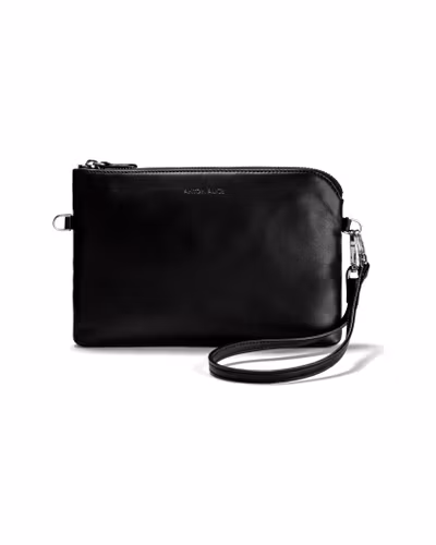 POUCH – small leather pouch, black