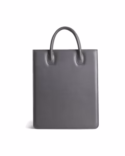 TOTE BAG No 1 Zip – large leather tote, charcoal grey