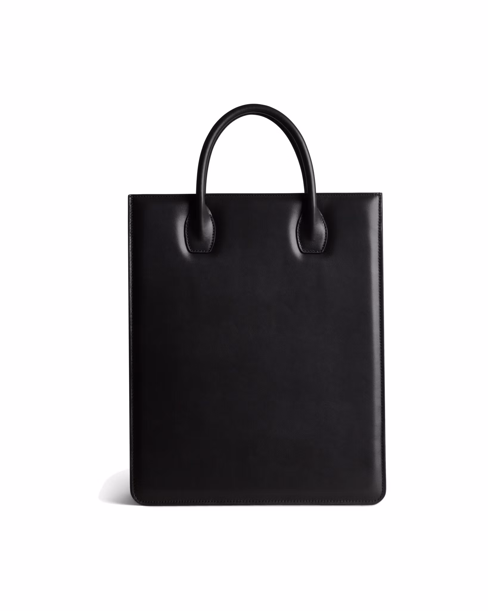 ANTON ALICE Tote Bag No 1 Zip leather tote in black, front view