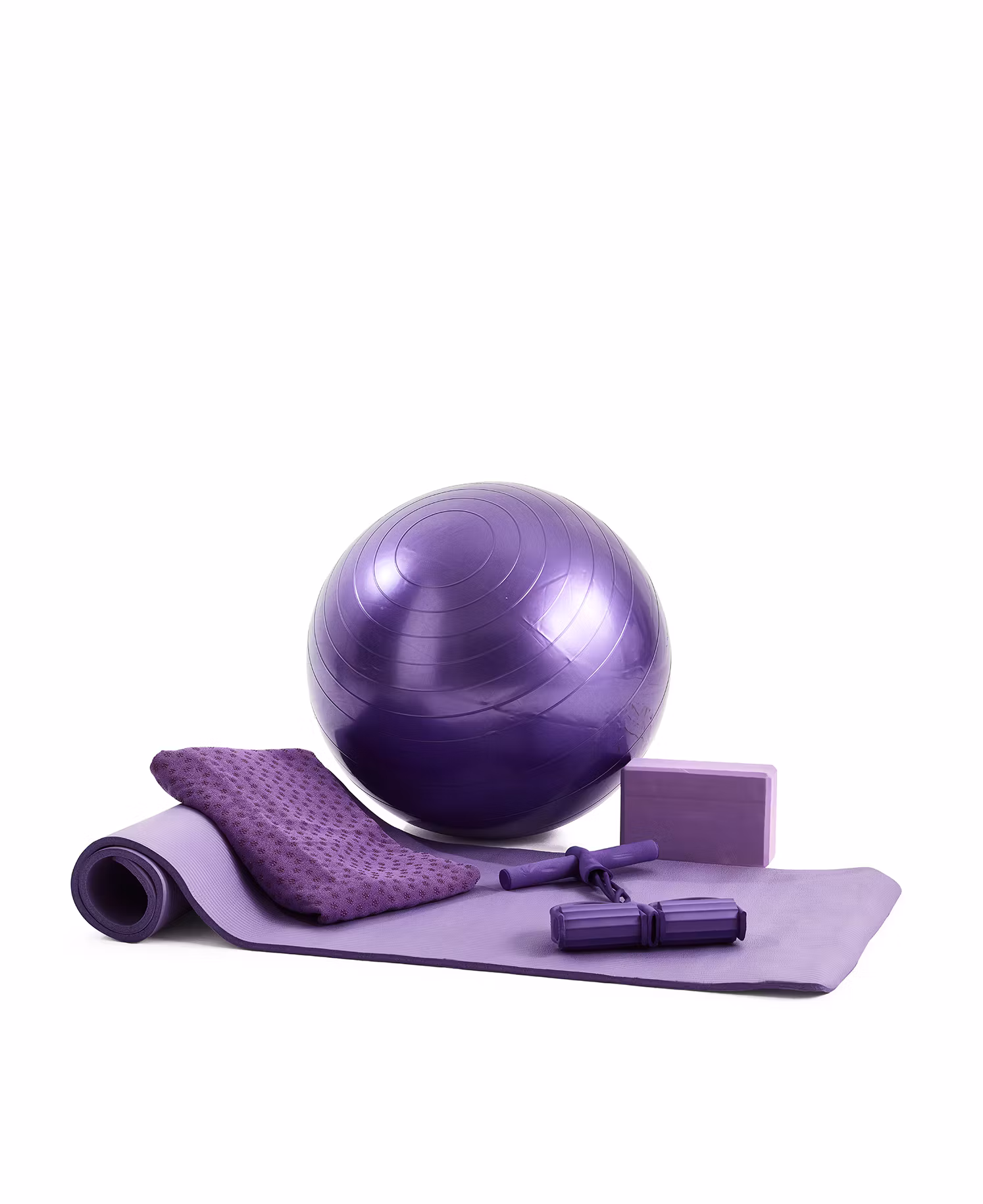 KOMPLETT YOGASET I MILJÖVÄNLIGT MATERIAL – LILA