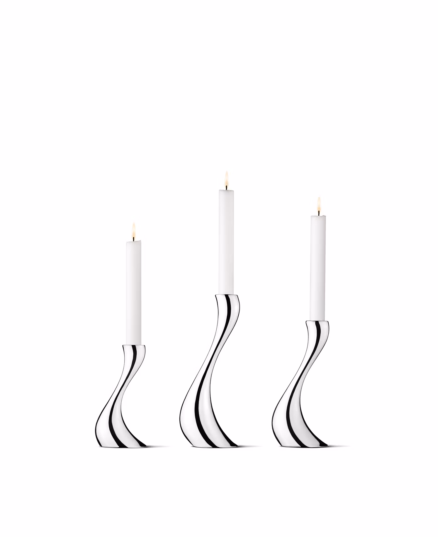Georg Jensen - COBRA ljushållare, liten, medium, stor