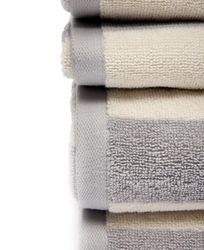 Mjukt och härligt handduksset från Ylleverket - Grå/sand rand