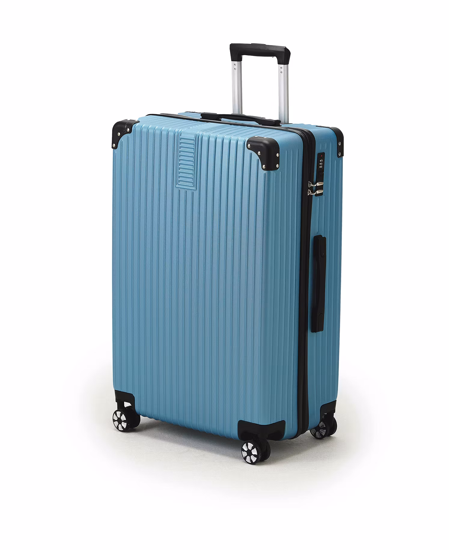 Stor resväska i tidlös design från Sutherland & Sons - Silver Blue