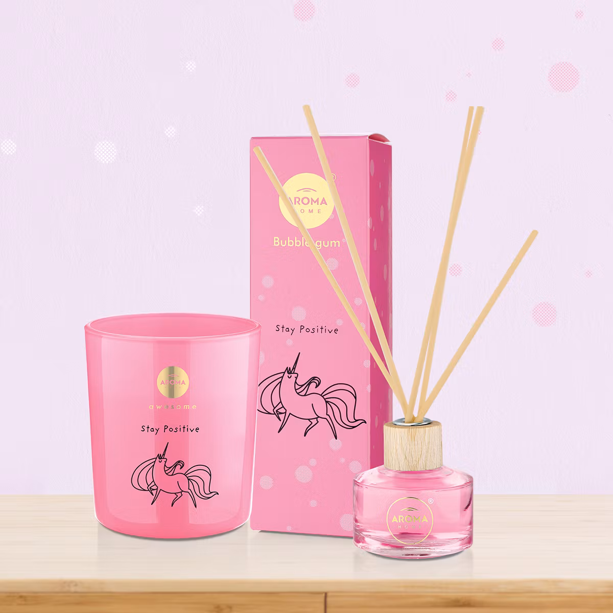 AROMA HOME - STAY POSITIVE STICKS 50ml. BUBBLE GUM