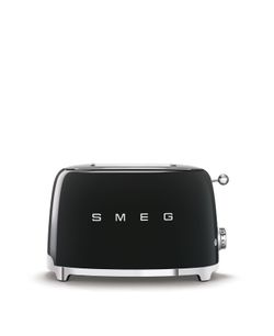 Smeg - Brödrost för 2 skivor Svart, Högblank 50's Style