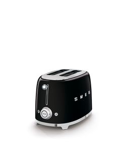 Smeg - Brödrost för 2 skivor Svart, Högblank 50's Style