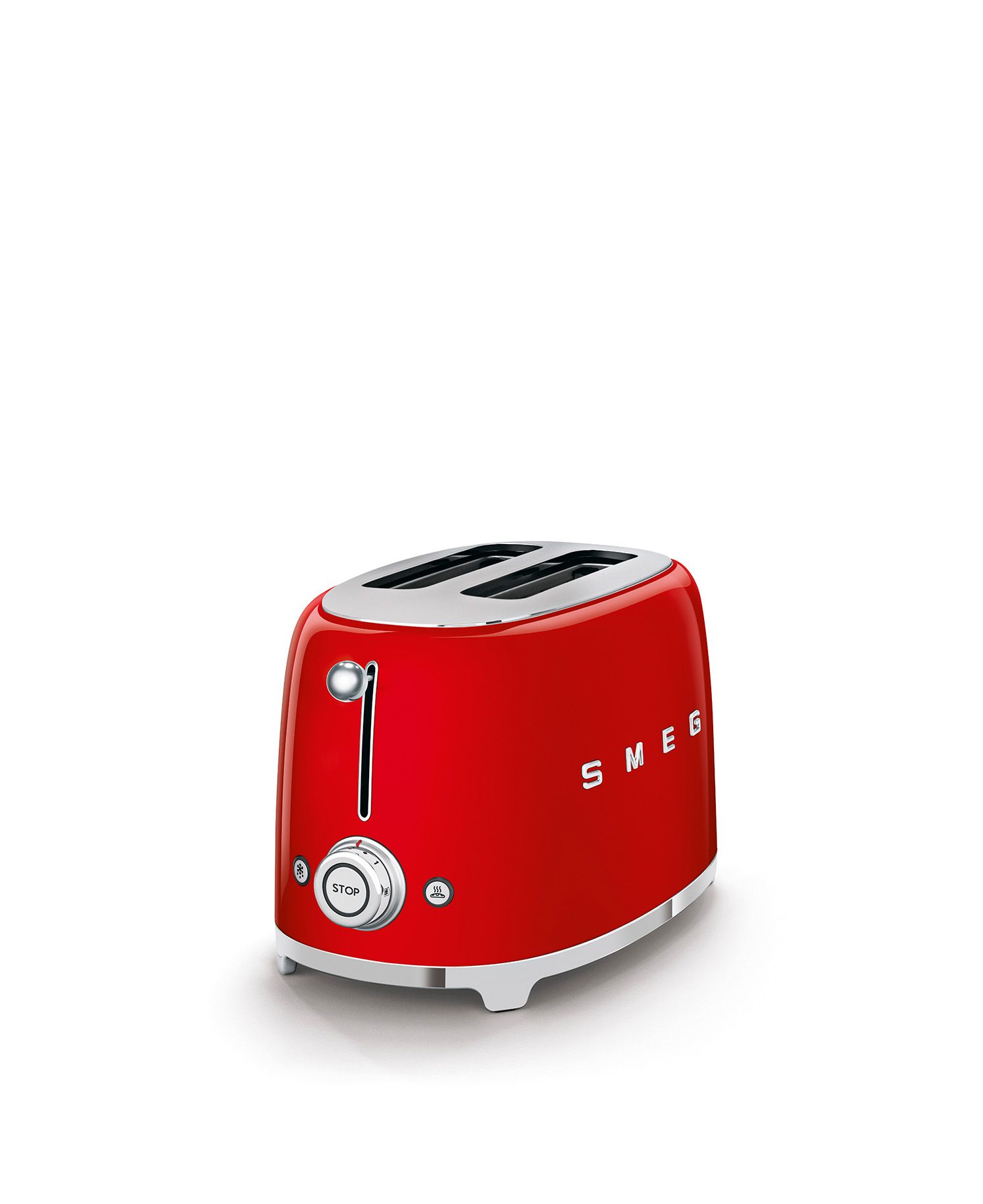Smeg - Brödrost för 2 skivor Röd, Högblank 50's Style