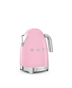 Smeg Vattenkokare med variabel temperatur Rosa, Högblank 50's Style