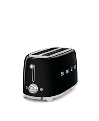 Smeg - Brödrost för 4x2 skivor Svart, Högblank 50's Style