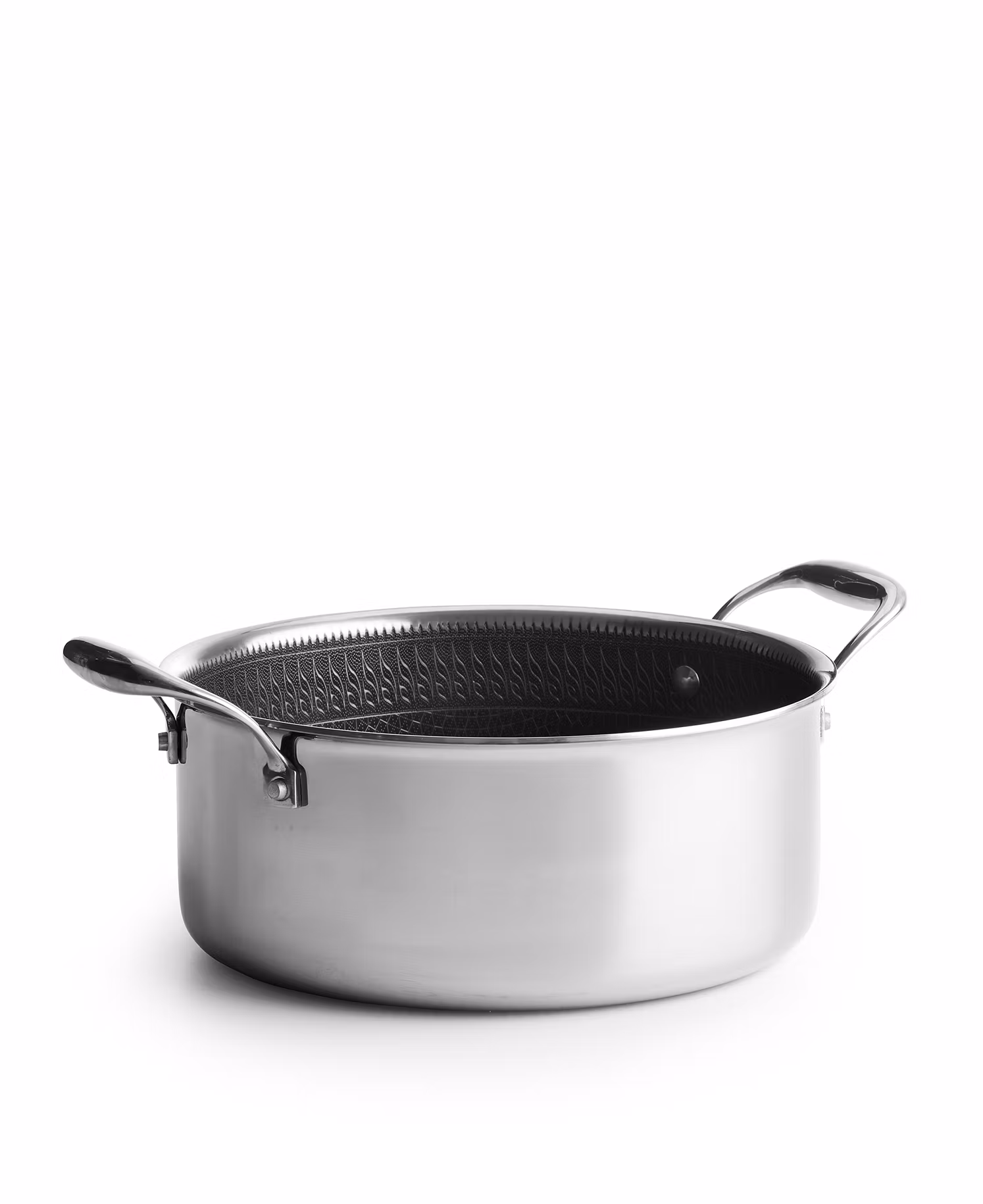 Jernverket Kokkärlset – 4-delars Premiumset i Spegelpolerat Rostfritt Stål med Honeycomb Non-Stick