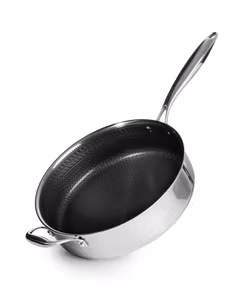 Jernverket Kokkärlset – 4-delars Premiumset i Spegelpolerat Rostfritt Stål med Honeycomb Non-Stick