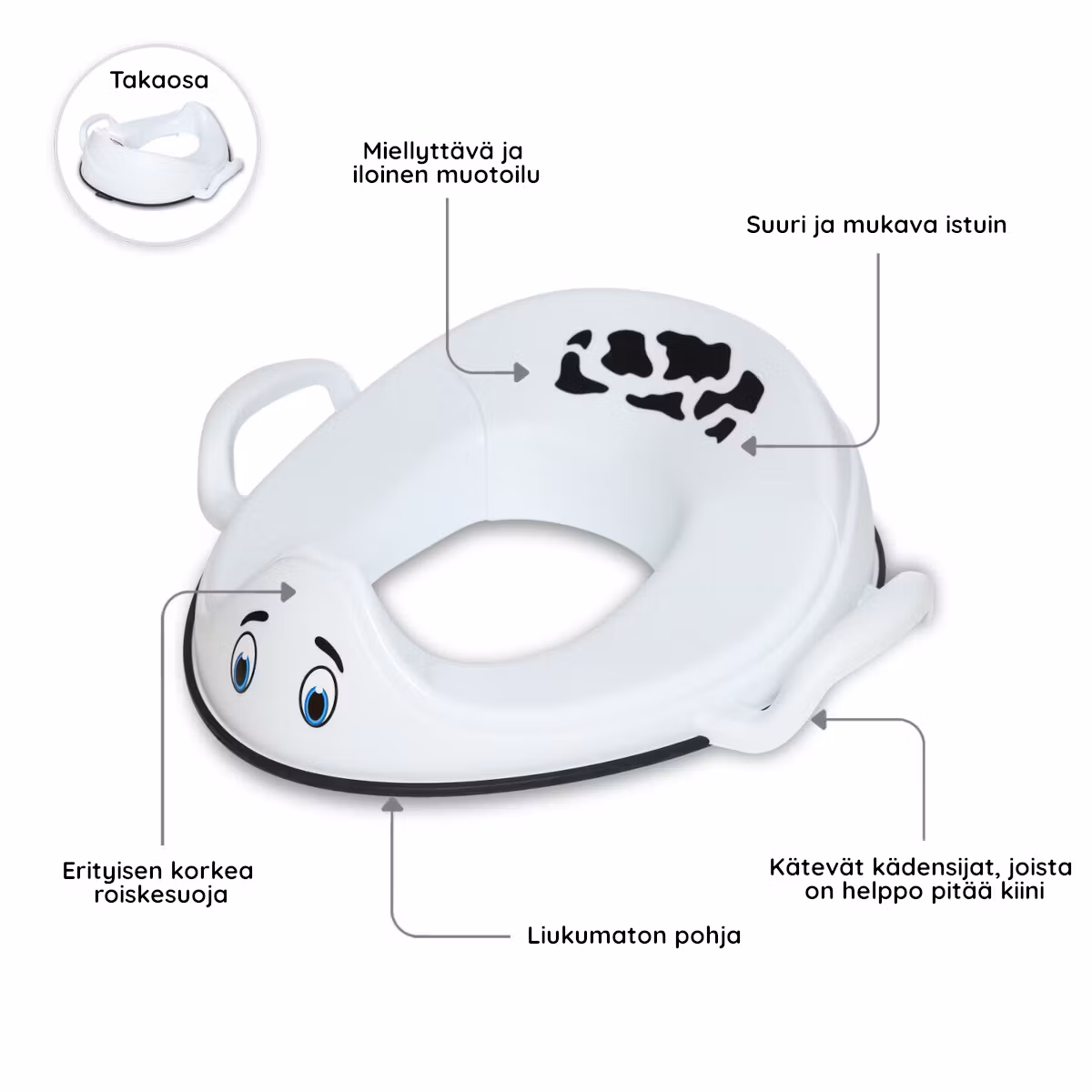 My Carry Potty Lasten potta, WC-istuin ja jakkara - Pottaharjoittelu Lehmä