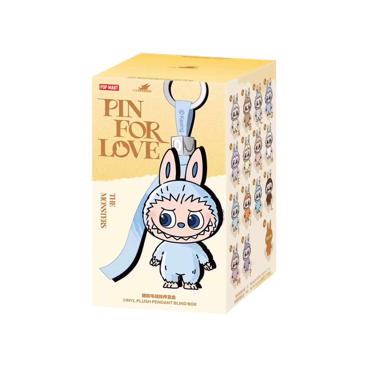 POP MART THE MONSTERS PIN FOR LOVE SERIES-Single Box - Öppen Box - Bokstaven "K"