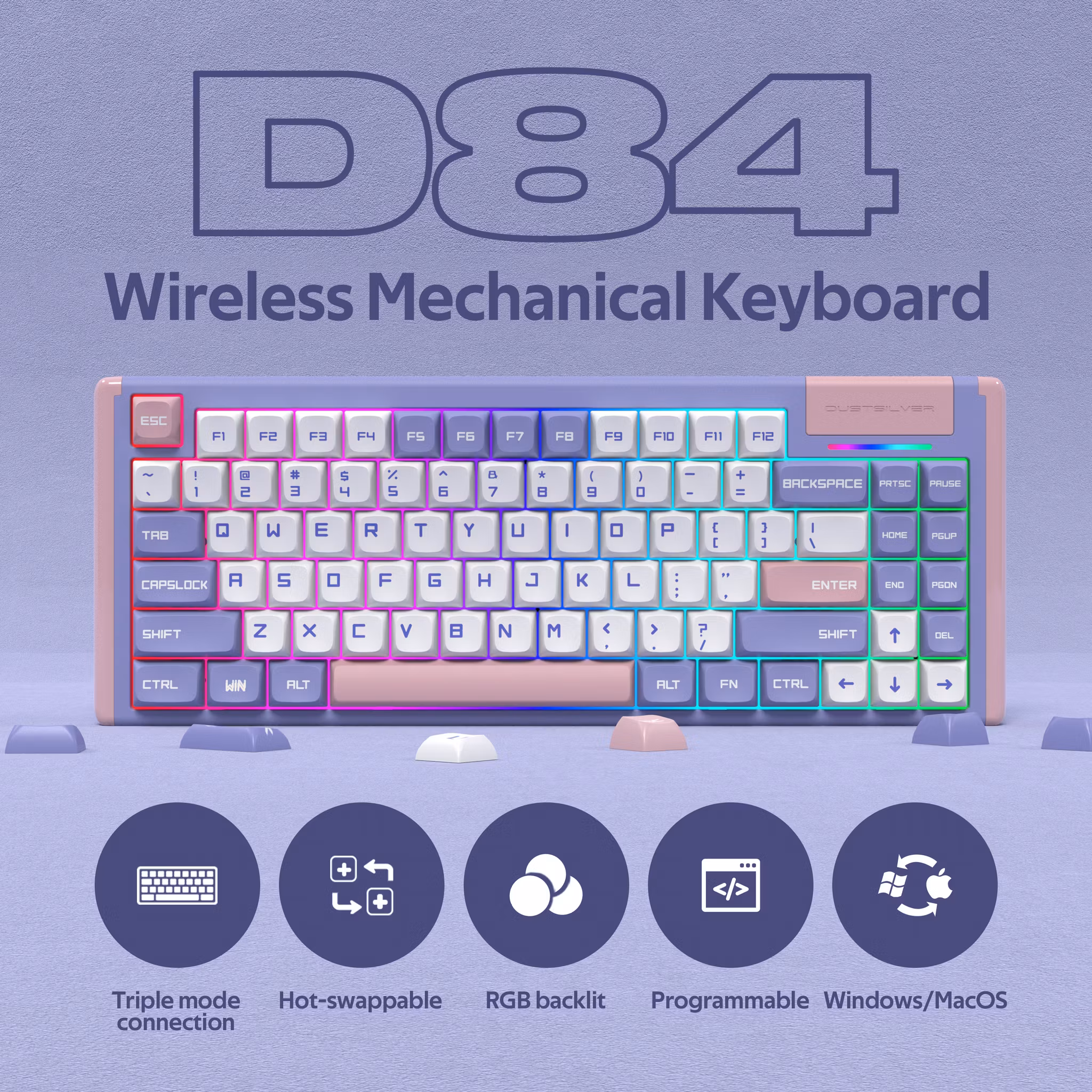D84 Series 75% Mekaniskt tangentbord