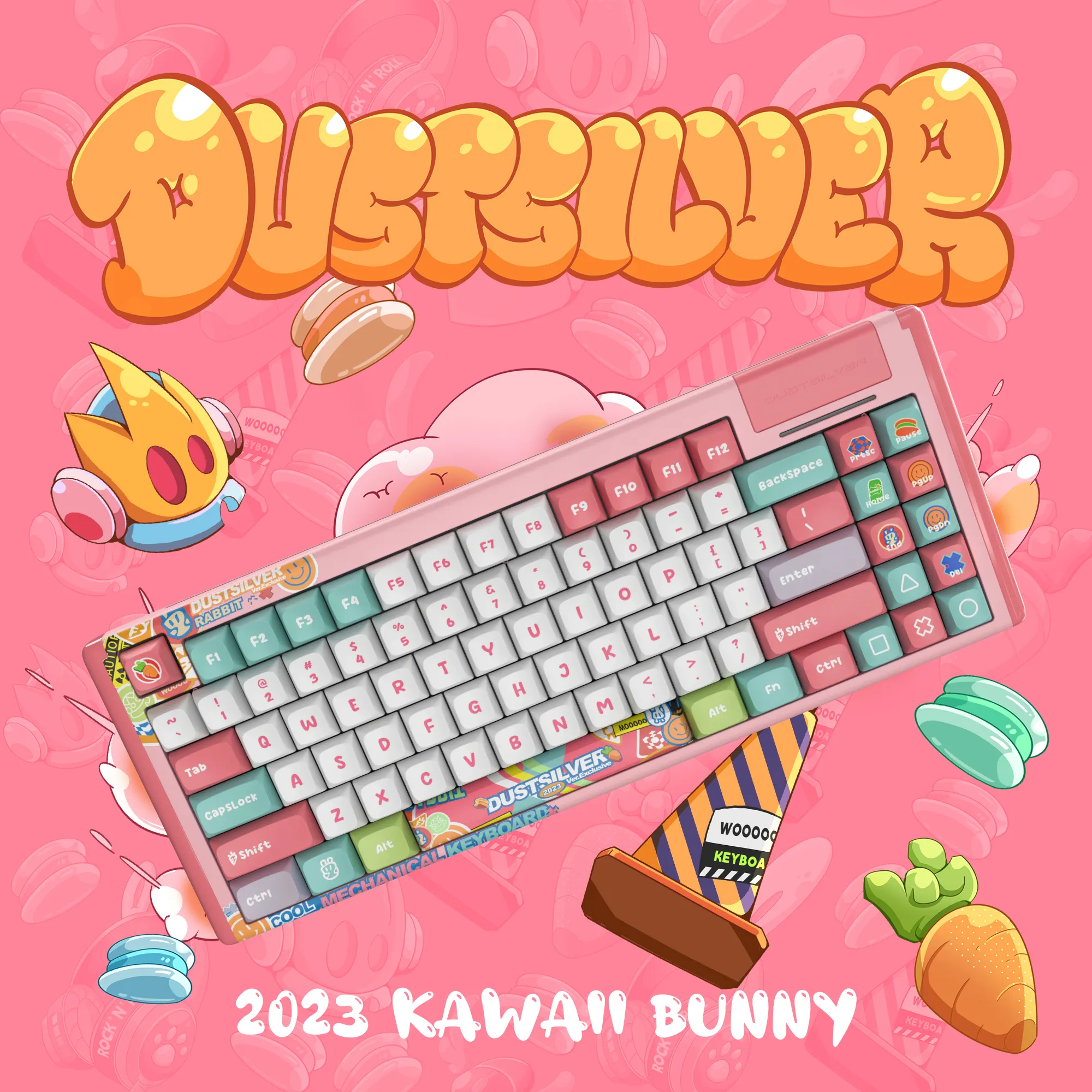 Mechanical Rabbit Keyboard KAWAII BUNNY 75% Mechanical Keyboard - DokiDoki Shop