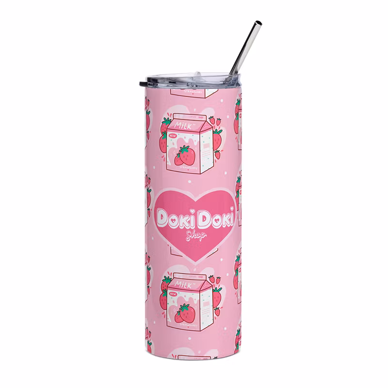 Strawberry milk tumbler