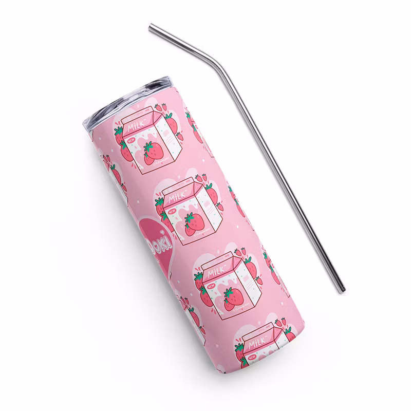 Strawberry milk tumbler