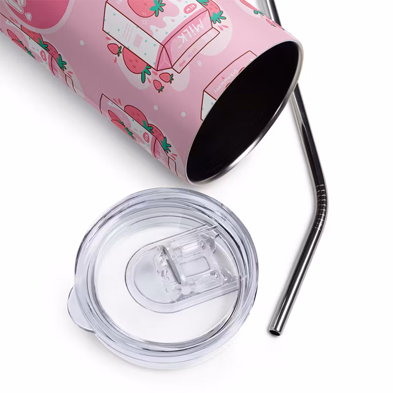 Strawberry milk tumbler