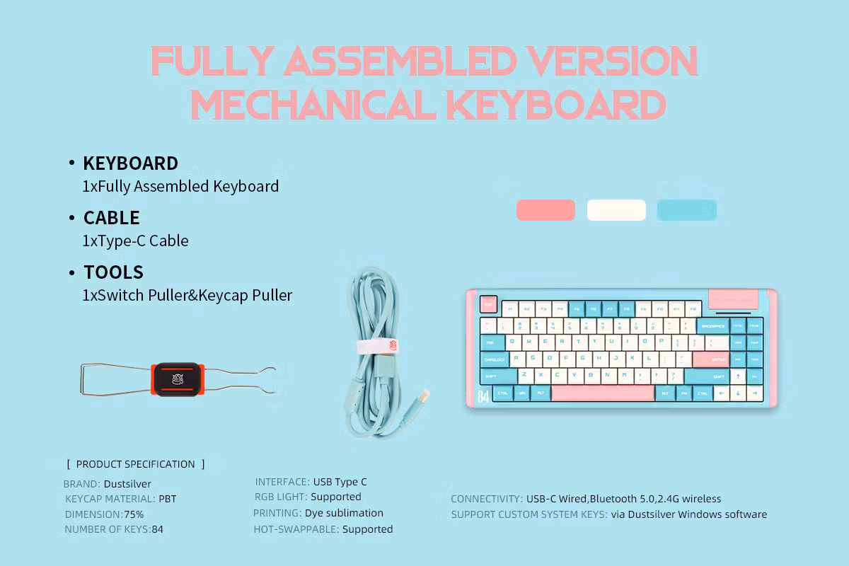 D84 Series 75% Mekaniskt tangentbord