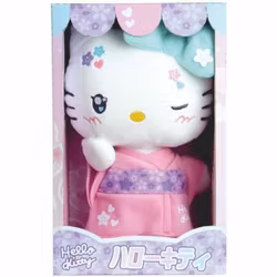 Hello Kitty Gosedjur i Presentförpackning - 50th Anniversary Kawaii Kimono 24 cm