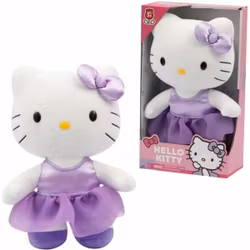 Hello Kitty Gosedjur i Presentförpackning - Lila klänning