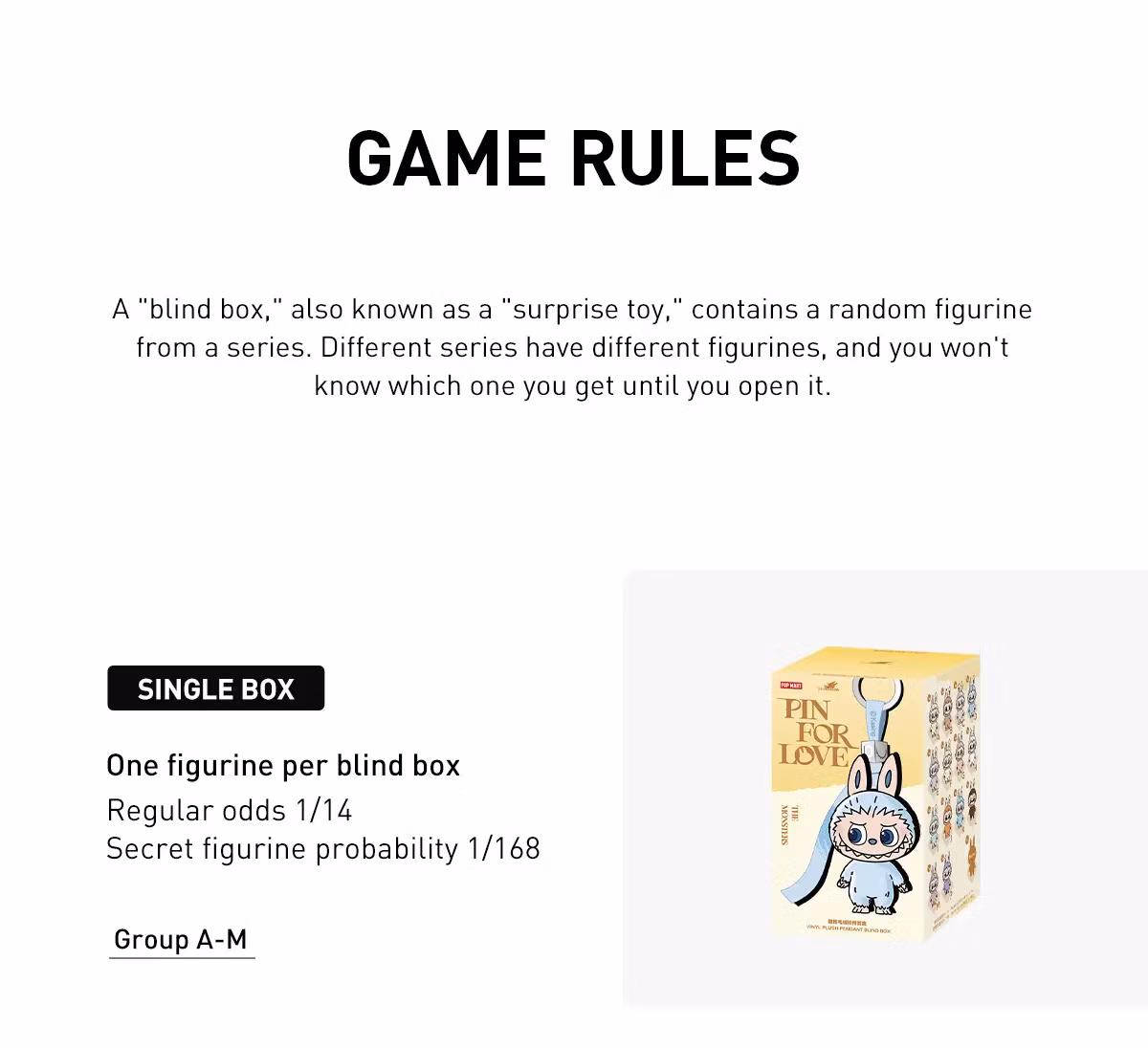 POP MART The monsters Labubu - Pin for Love Series Blind Box A-M