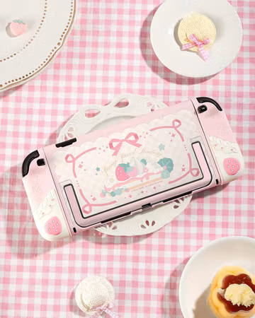 'Cream strawberry' Rosa Nintendo switch 2 skal