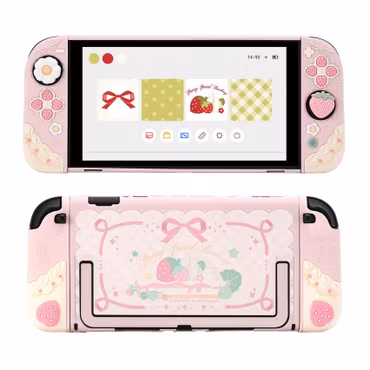 Cream strawberry Rosa Nintendo switch 2 skal