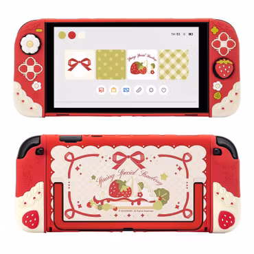 Cream strawberry Röd Nintendo switch 2 skal