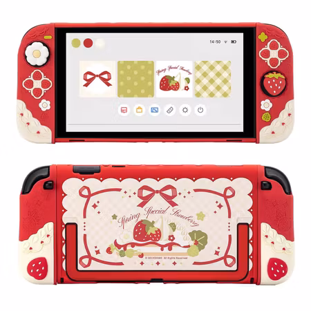 'Cream strawberry' Röd Nintendo switch 2 skal