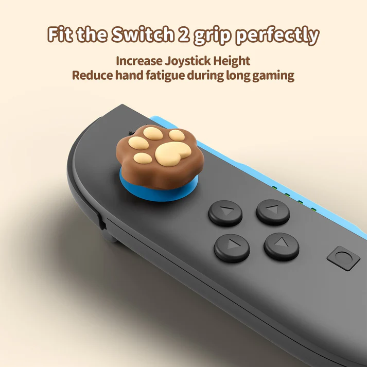Brown Cat paw shape Nintendo switch 2 Thumb grip