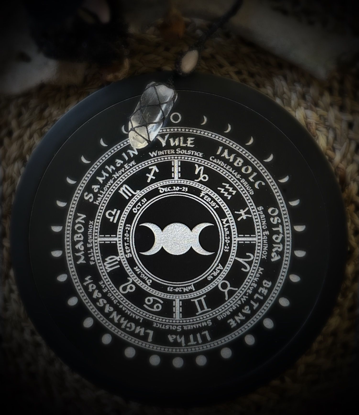 Wheel Of The Year Kristallnät 20 cm | Guld