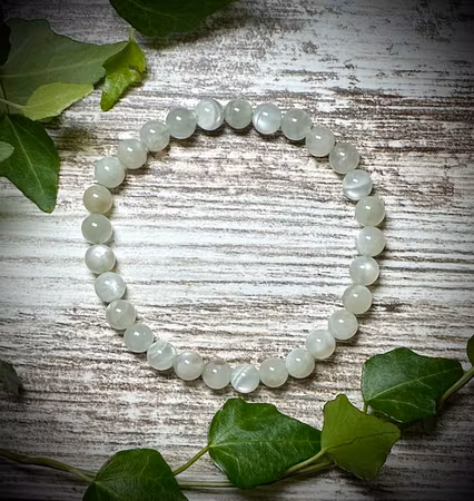 Grön Månsten Armband | 8 mm