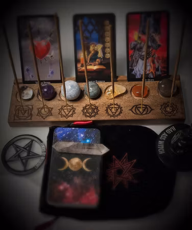 Kort- och rökelsehållare Chakra | Indien