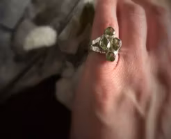 Facetterad Peridot Ring | 925 Sterling Silver | 16
