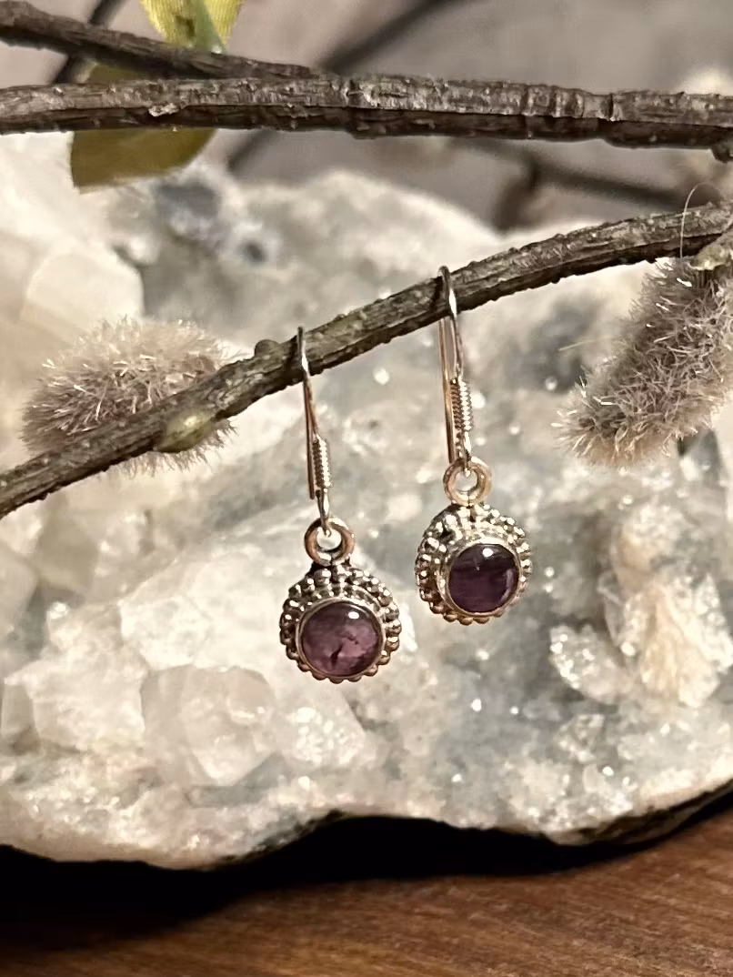 Ametist Örhänge | 925 Sterling Silver