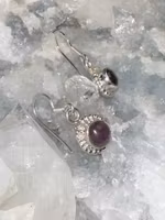 Ametist Örhänge | 925 Sterling Silver