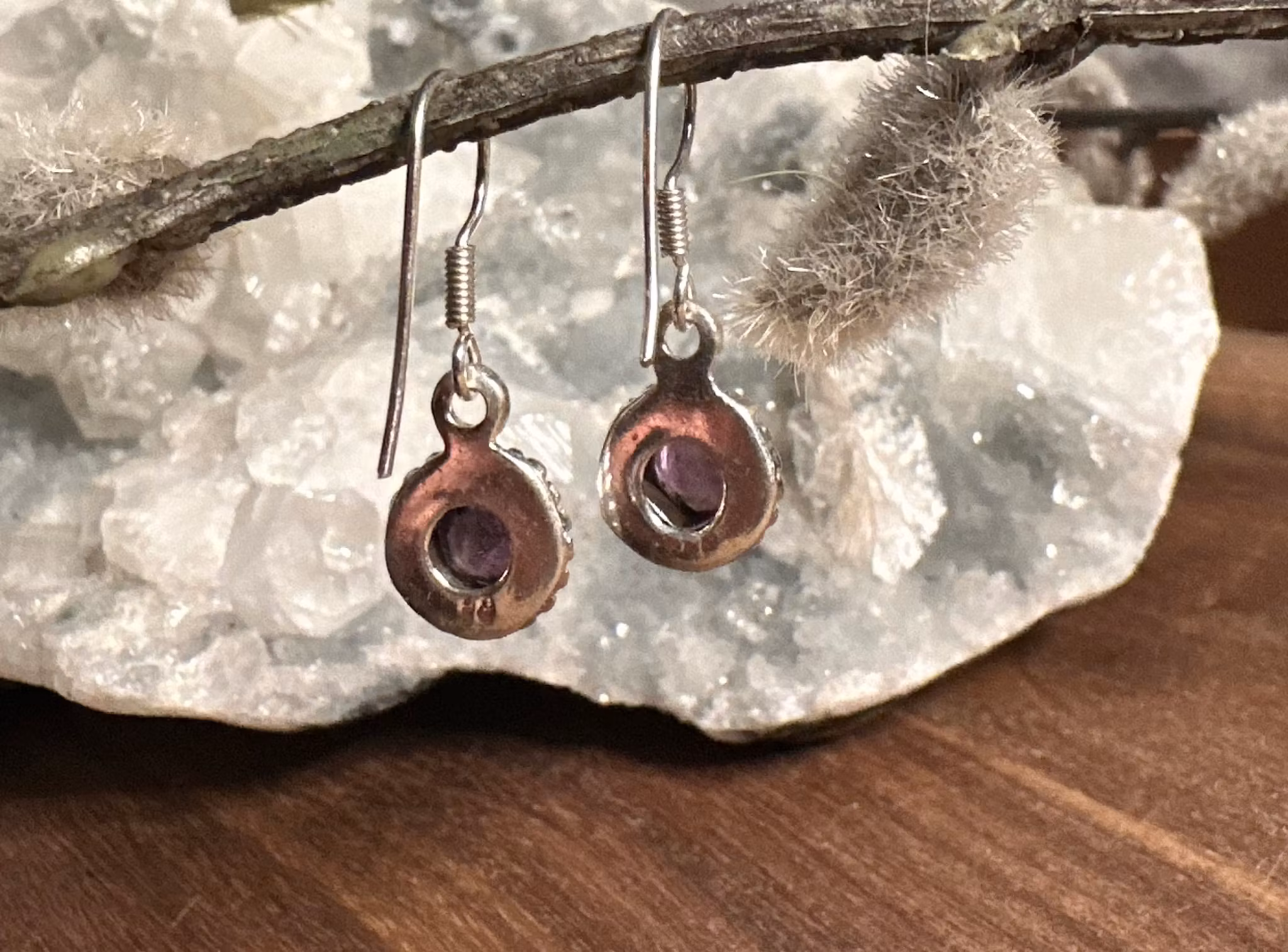 Ametist Örhänge | 925 Sterling Silver