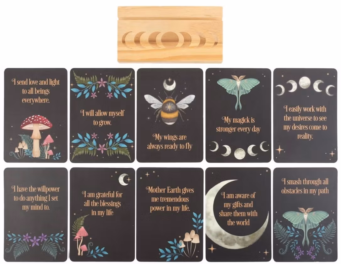 DARK FOREST Affirmationskort med ställ KIT