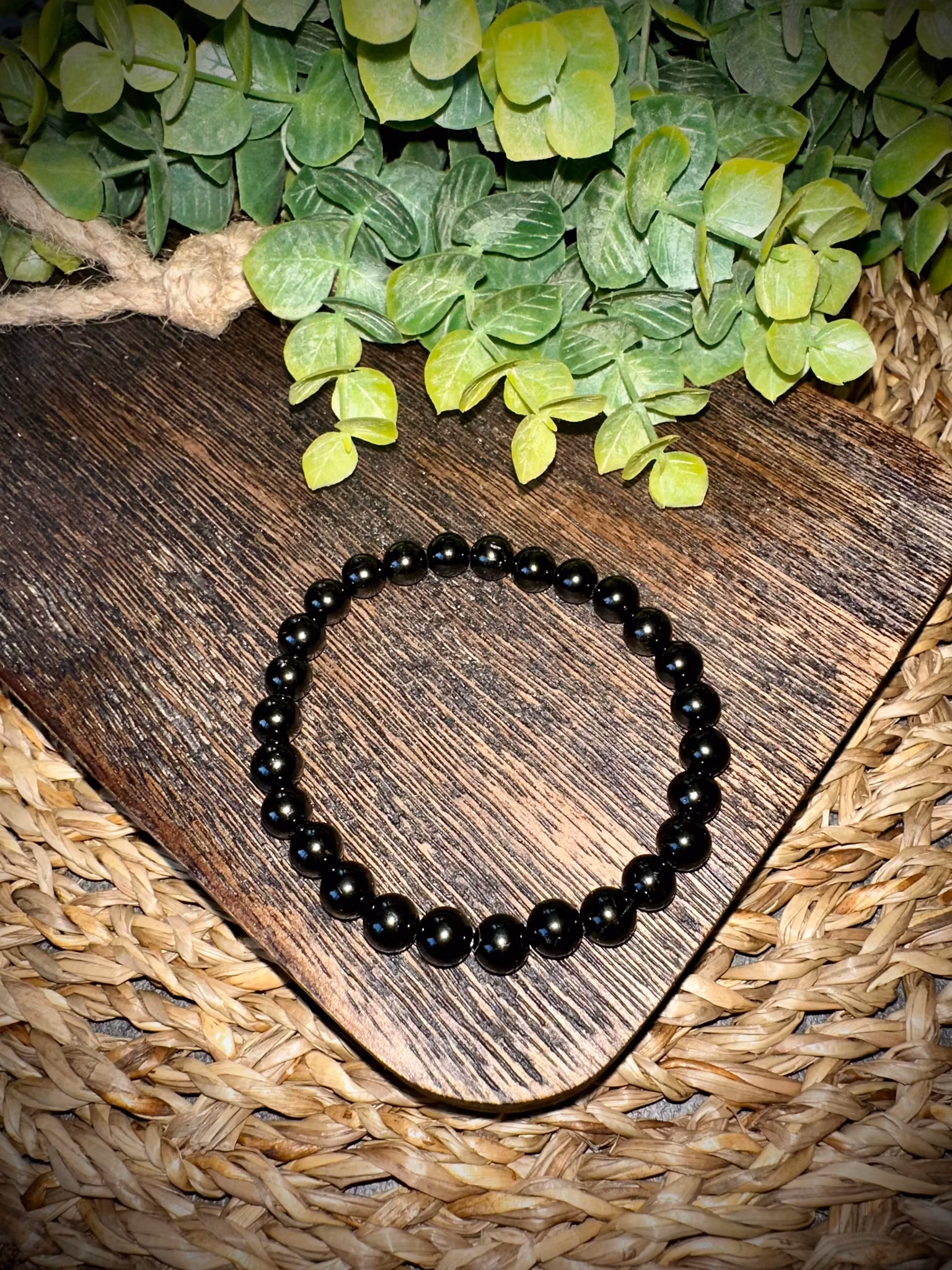 Svart Turmalin Armband | 10 mm