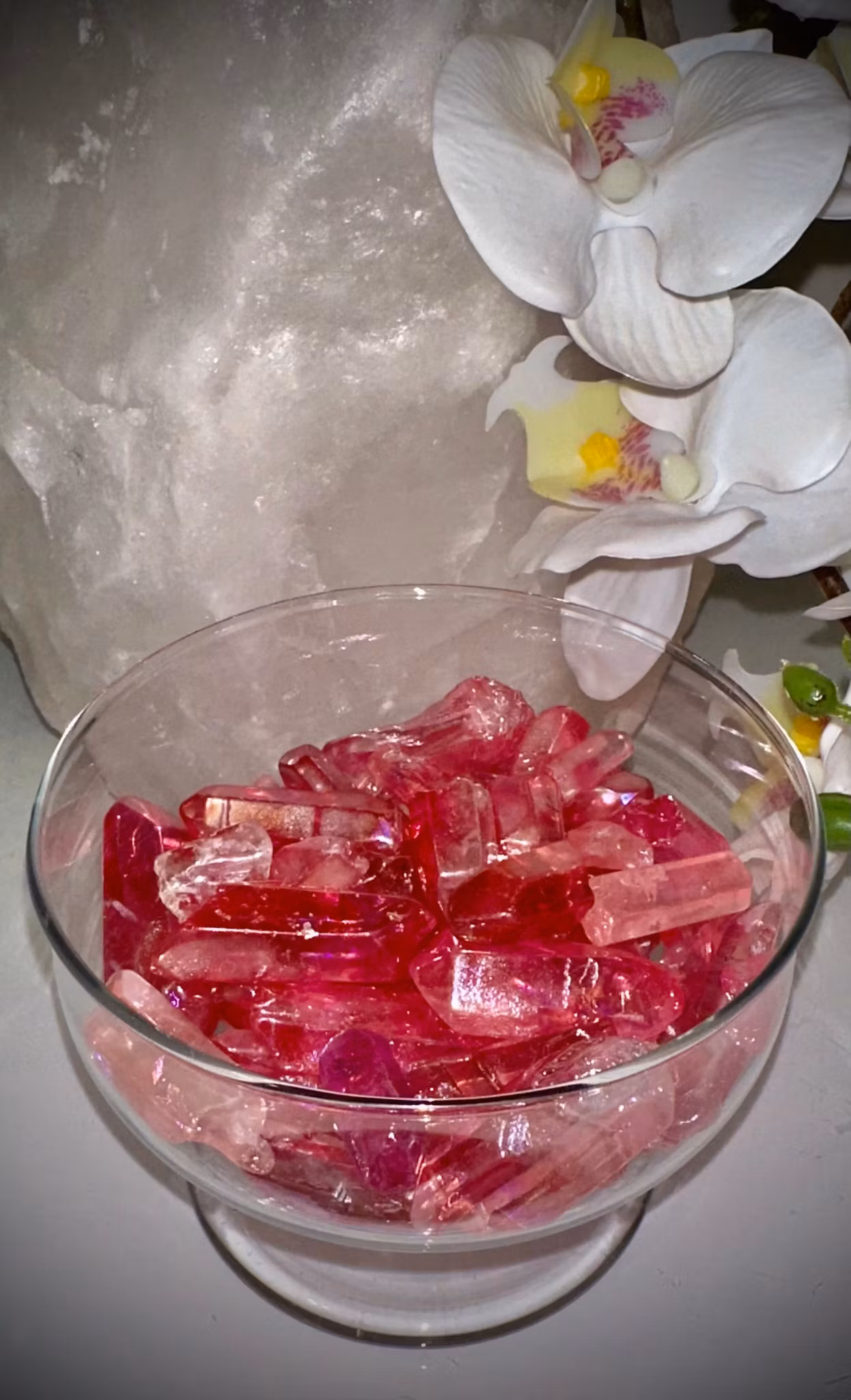 Angel Aura Bergkristall, rosa